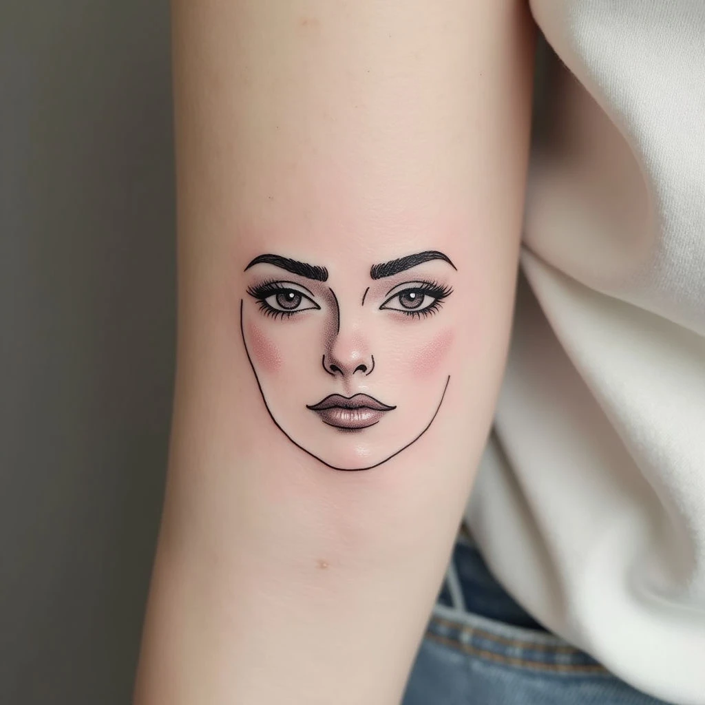 Minimalist Line Face Tattoo: A Study in Simplicity