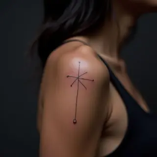 Elegant Minimalist Head Tattoos for Women