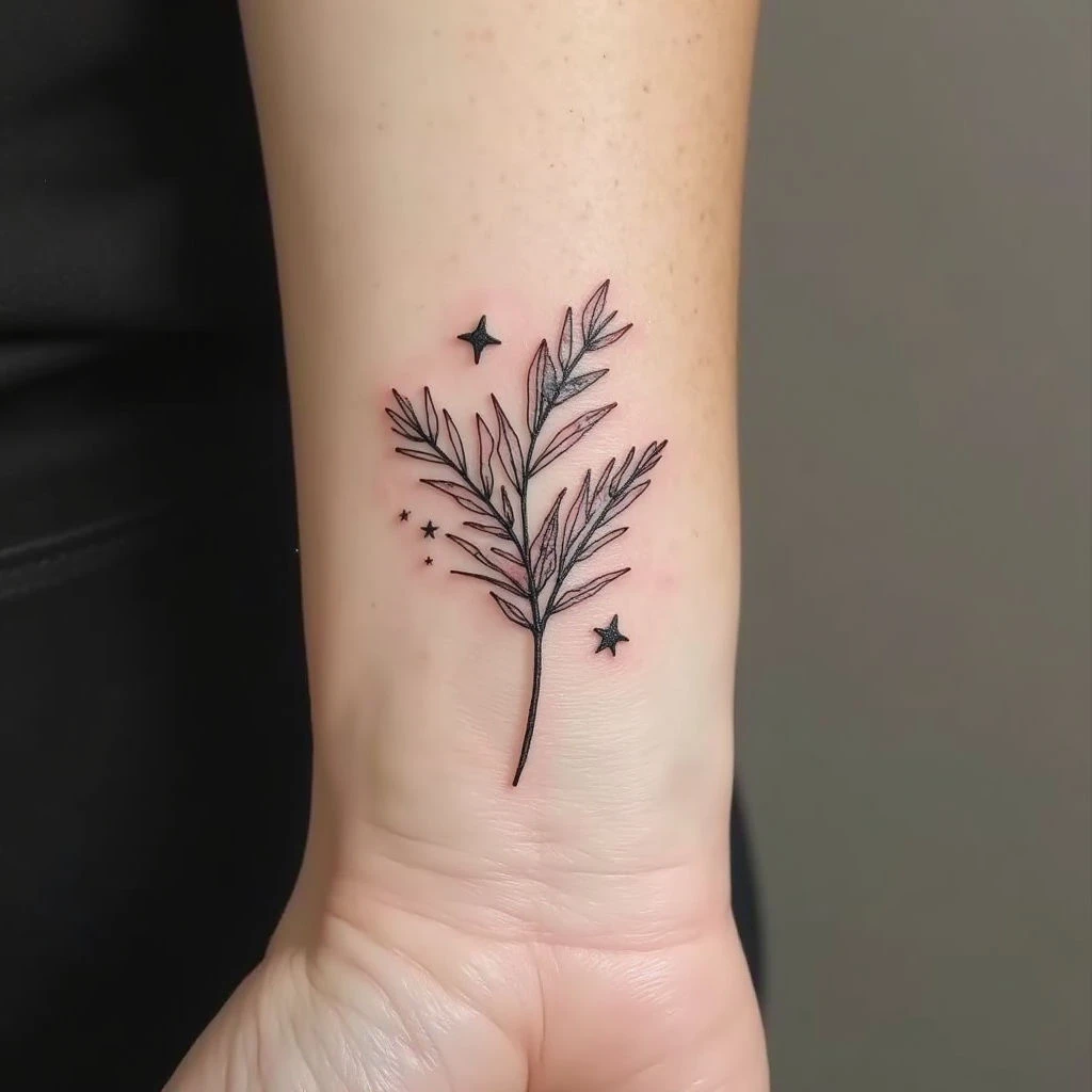 Delicate Floral Wrist Tattoos: A Minimalist Design