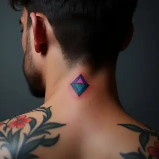 Subtle & Stylish: Geometric Behind-Ear Tattoos for Men