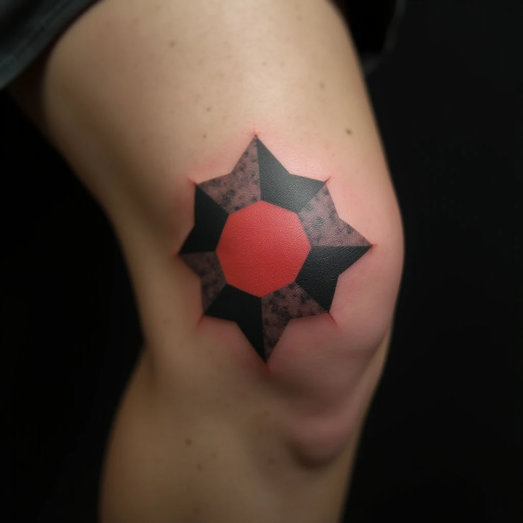 Tiny Geometric Tattoos on Your Knee: How Small Can They Be?