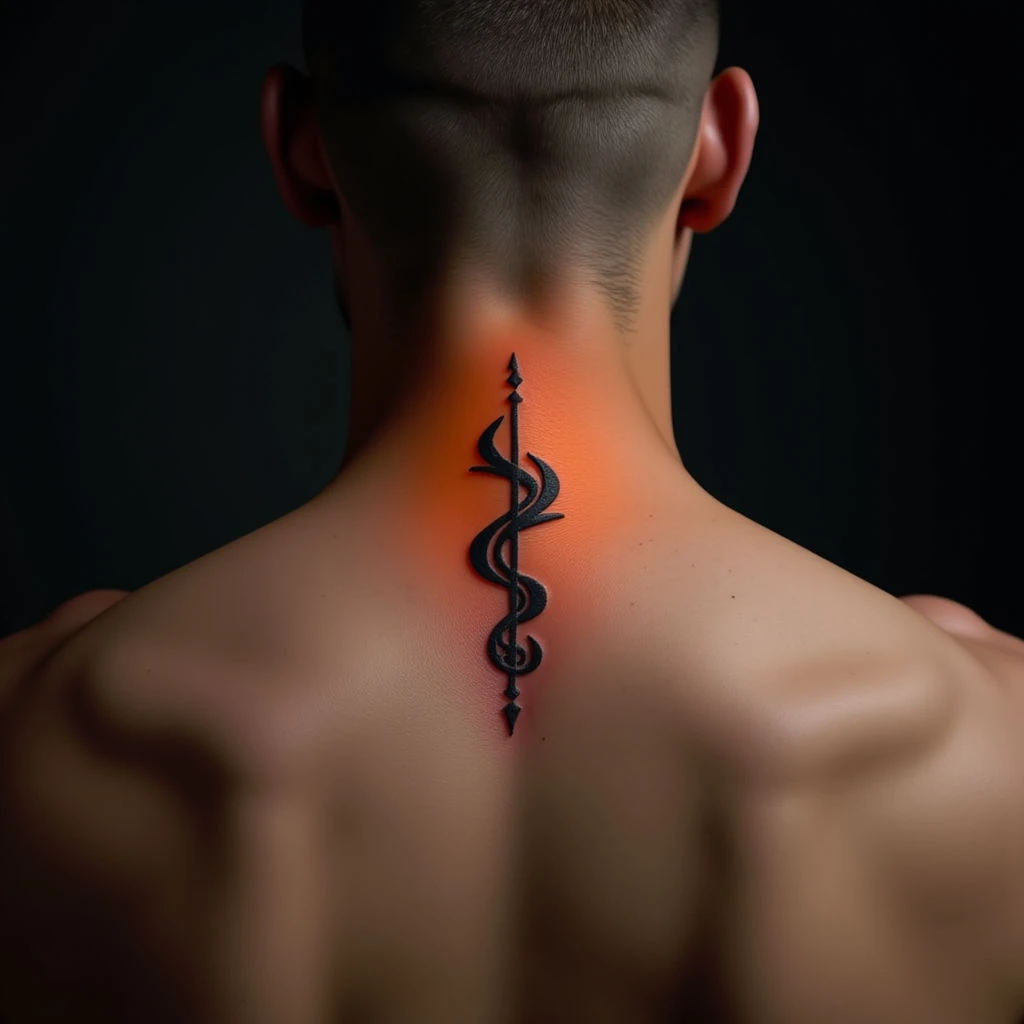 Minimalist Gothic Neck Tattoos for Men: Subtle Statements & Deep Meaning