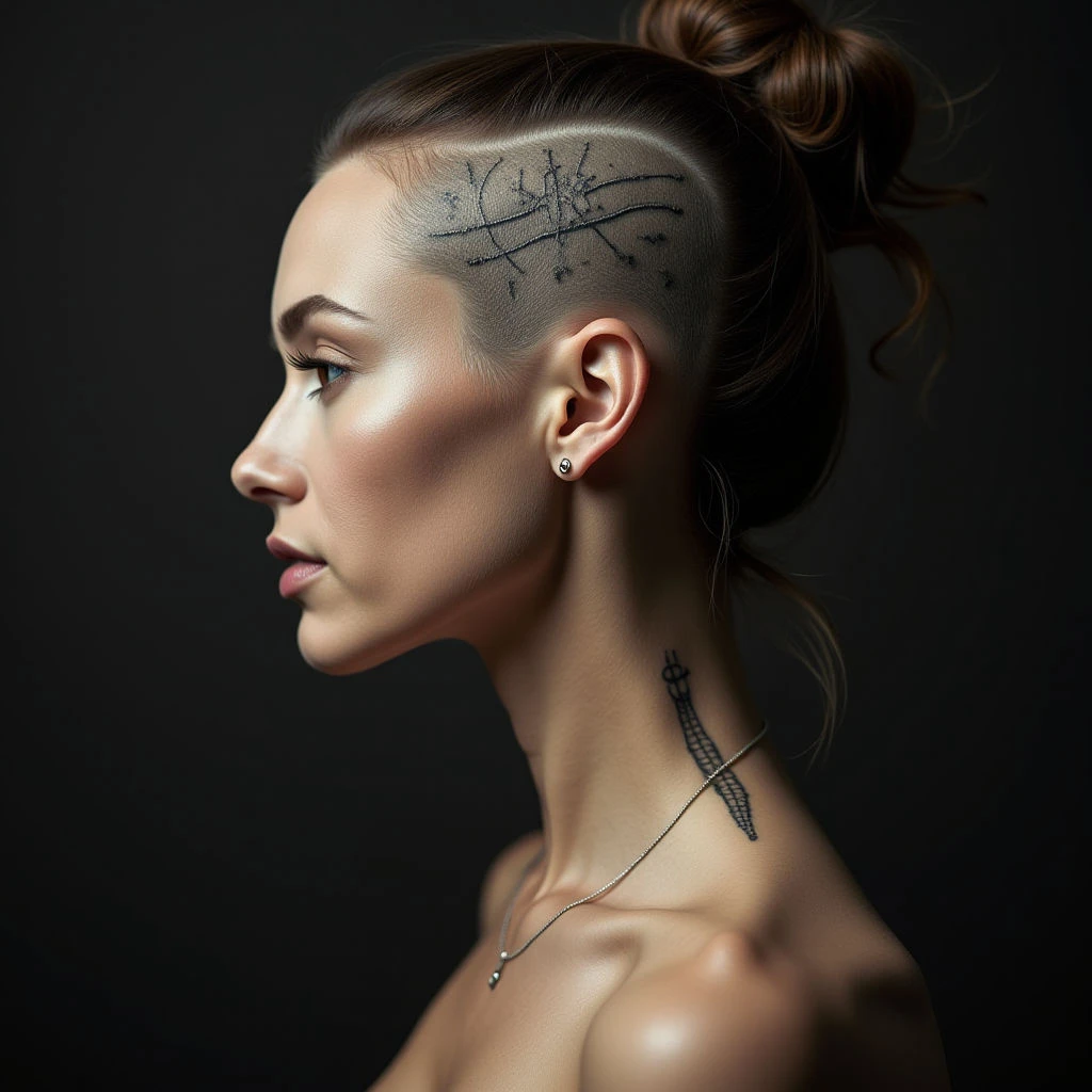 Minimalist Head Tattoos with Cultural Significance