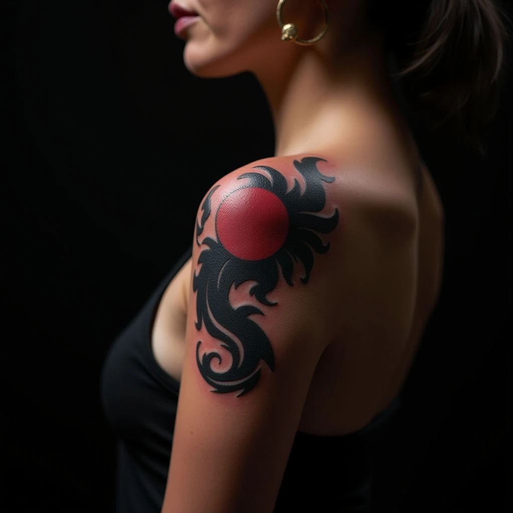 Elegant Japanese Shoulder Tattoos for Women: Simple & Bold Designs