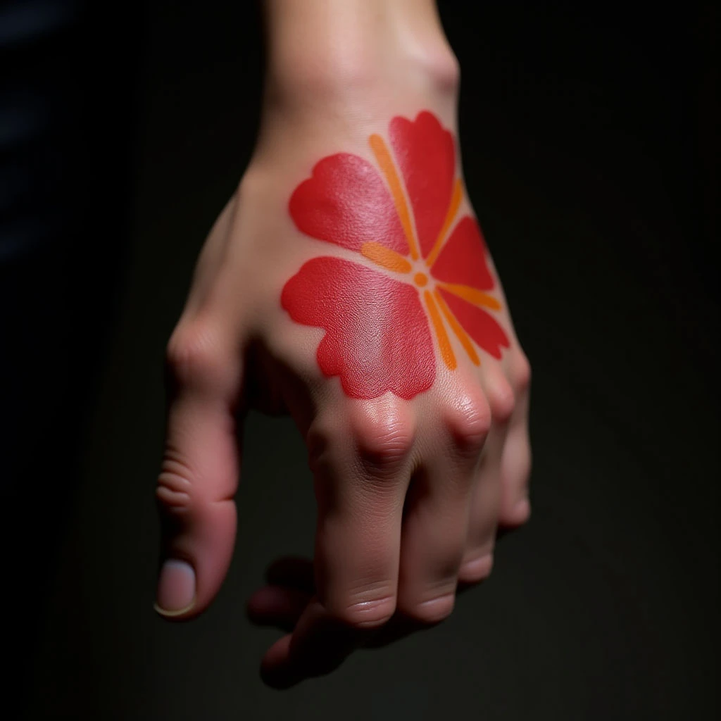 Simple Knee Tattoos for Men: Trash Polka Inspiration