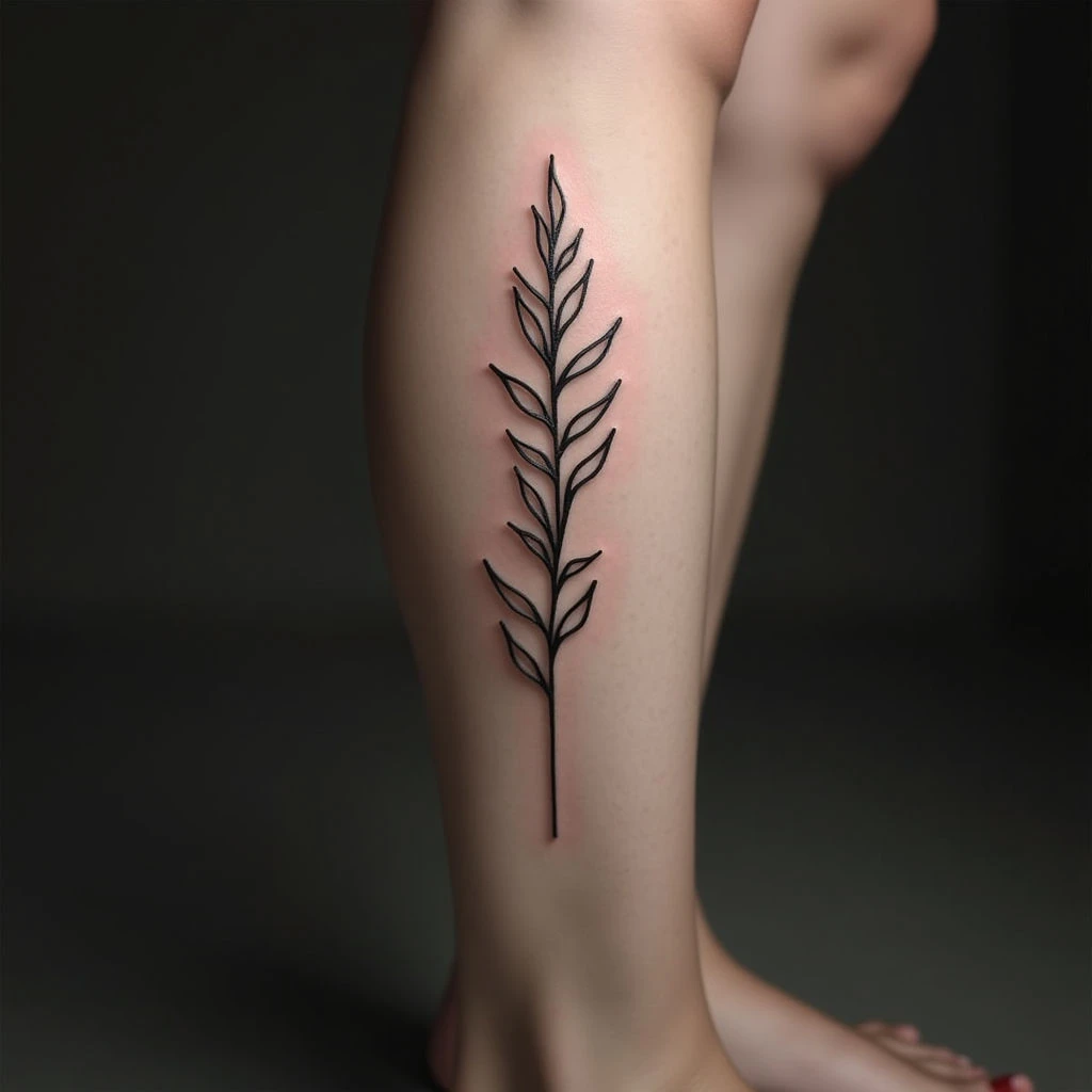 Simple & Meaningful Minimalist Leg Tattoos