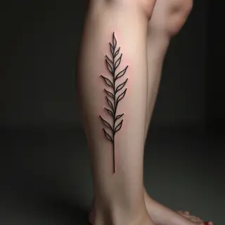 Simple & Meaningful Minimalist Leg Tattoos