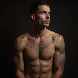 Elegant Gold Linework Face Tattoos for Women