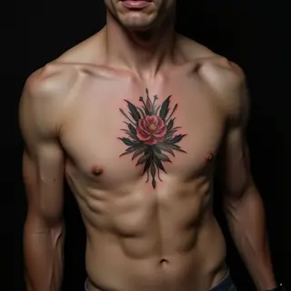 Simple Girl Chest Tattoos: Neo-Traditional Calf Designs