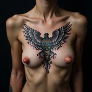 Stunning Neo-Traditional Sternum Tattoos for Women (XL Designs)