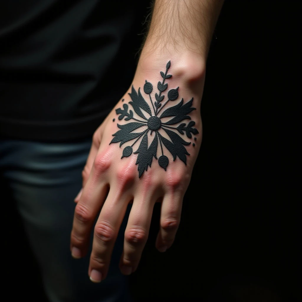 Simple Oriental Back Tattoos for Guys in Blue-Black Ink