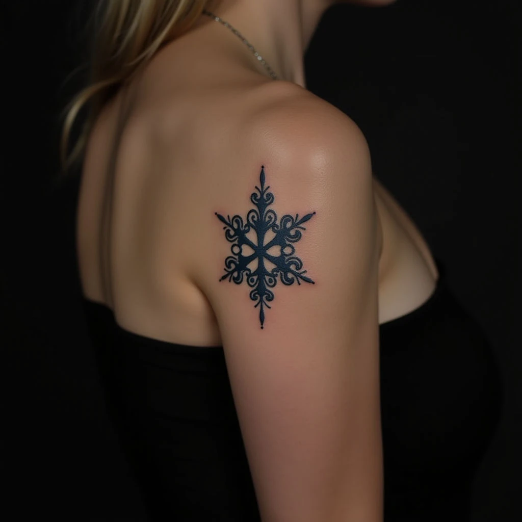 Elegant Blue Ornamental Ribcage Tattoo for Girls