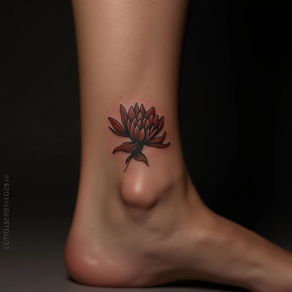 Delicate Surreal Ankle Tattoos: A Tiny Touch of Wonder