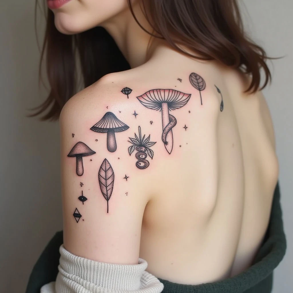 Minimalist Nature Symbol Tattoo Collection