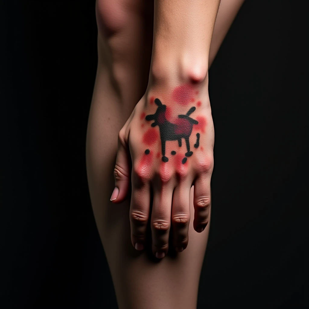 Simple Leg Tattoos for Men: Trash Polka Inspiration