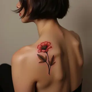 Simple Flower Tattoos for Women: Shoulder Inspiration