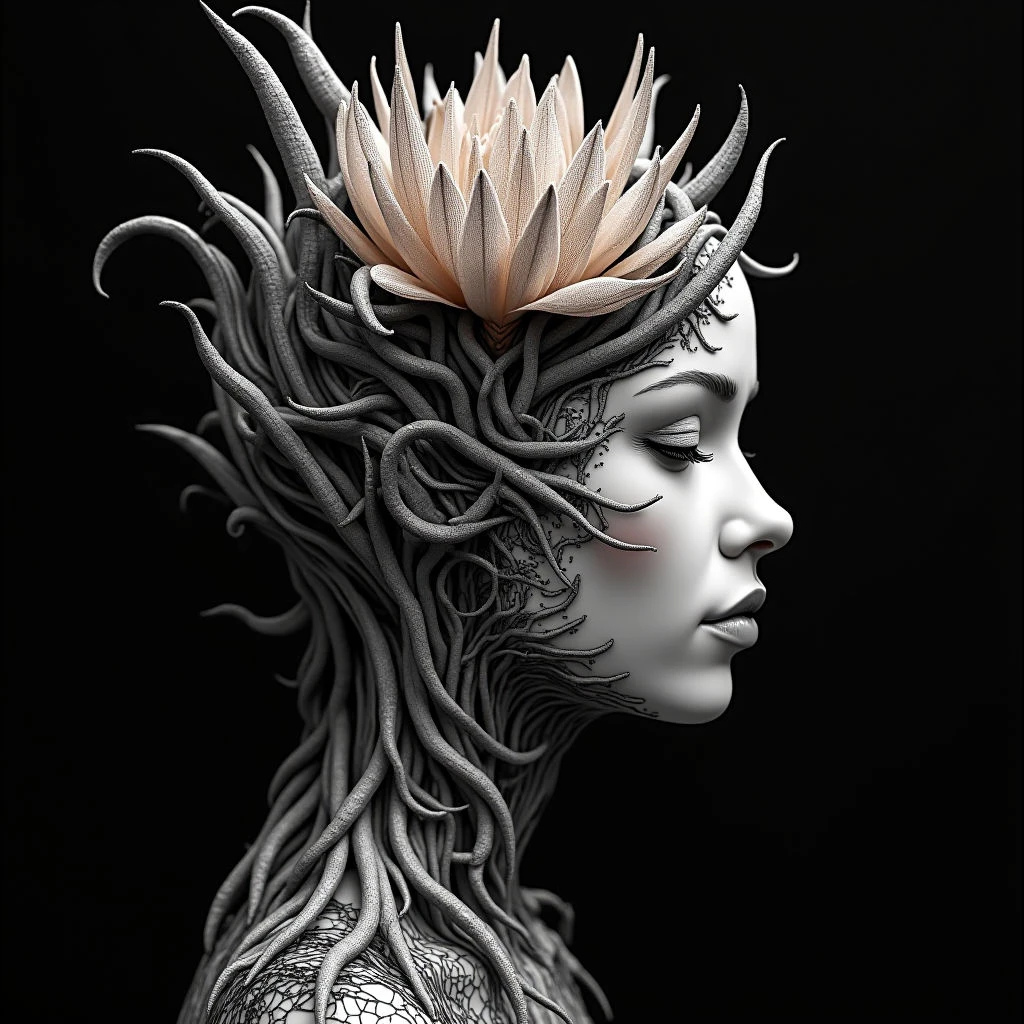 Mom Memorial Tattoos: Honoring Her Memory in Bio-Organic Style