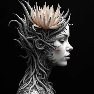 Mom Memorial Tattoos: Honoring Her Memory in Bio-Organic Style