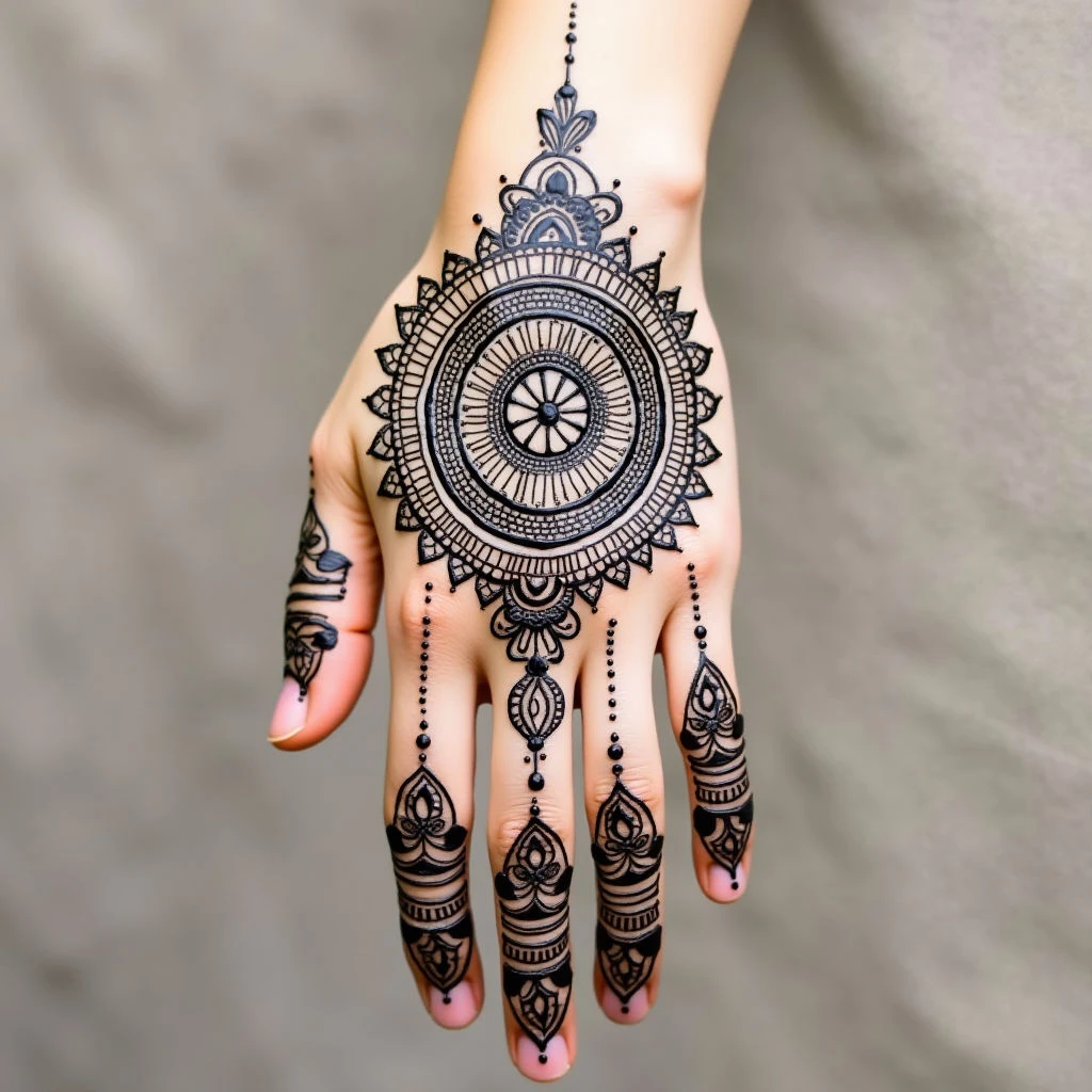 Most Beautiful Mehndi Designs for Front Hands: A Geometric Guide