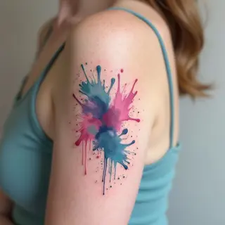 Name Tattoo Cover Up Ideas for Women: A Watercolor Transformation