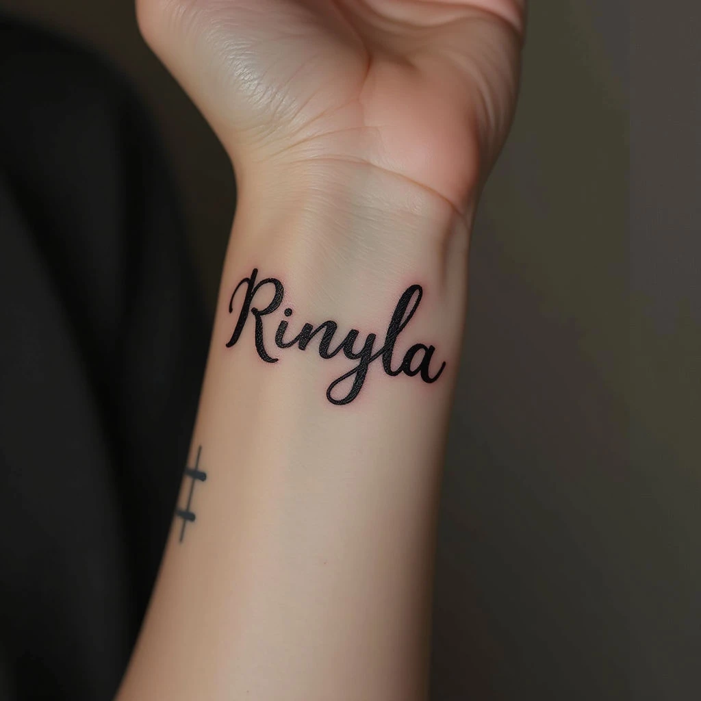 Elegant Name Tattoo Designs for Women's Wrists