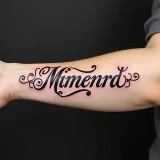 Elegant Script Name Tattoo Design