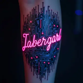 Name Tattoo Ideas for Women: Cyberpunk & Beyond