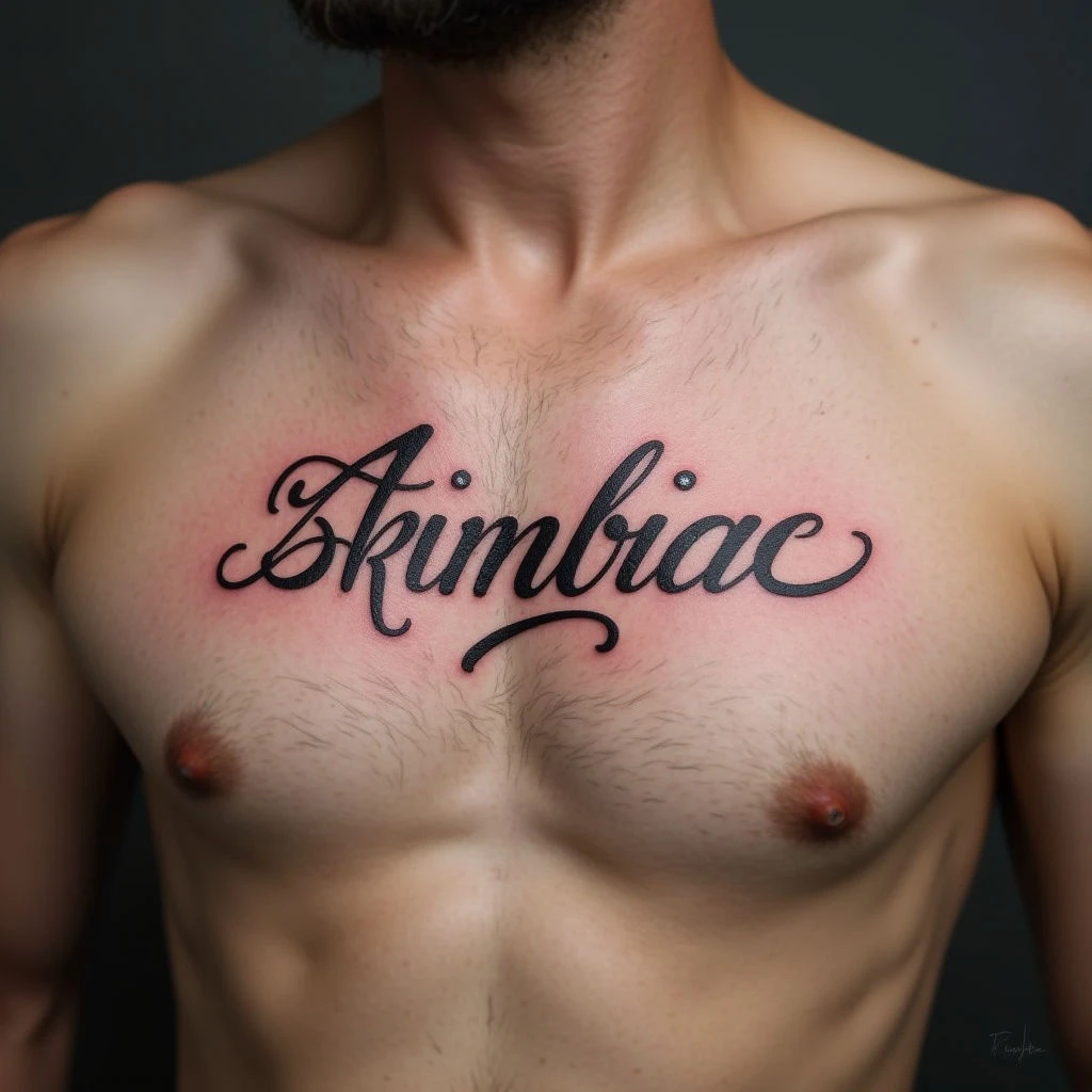 Name Tattoo on Chest for Men: Designs, Placement & Meaning