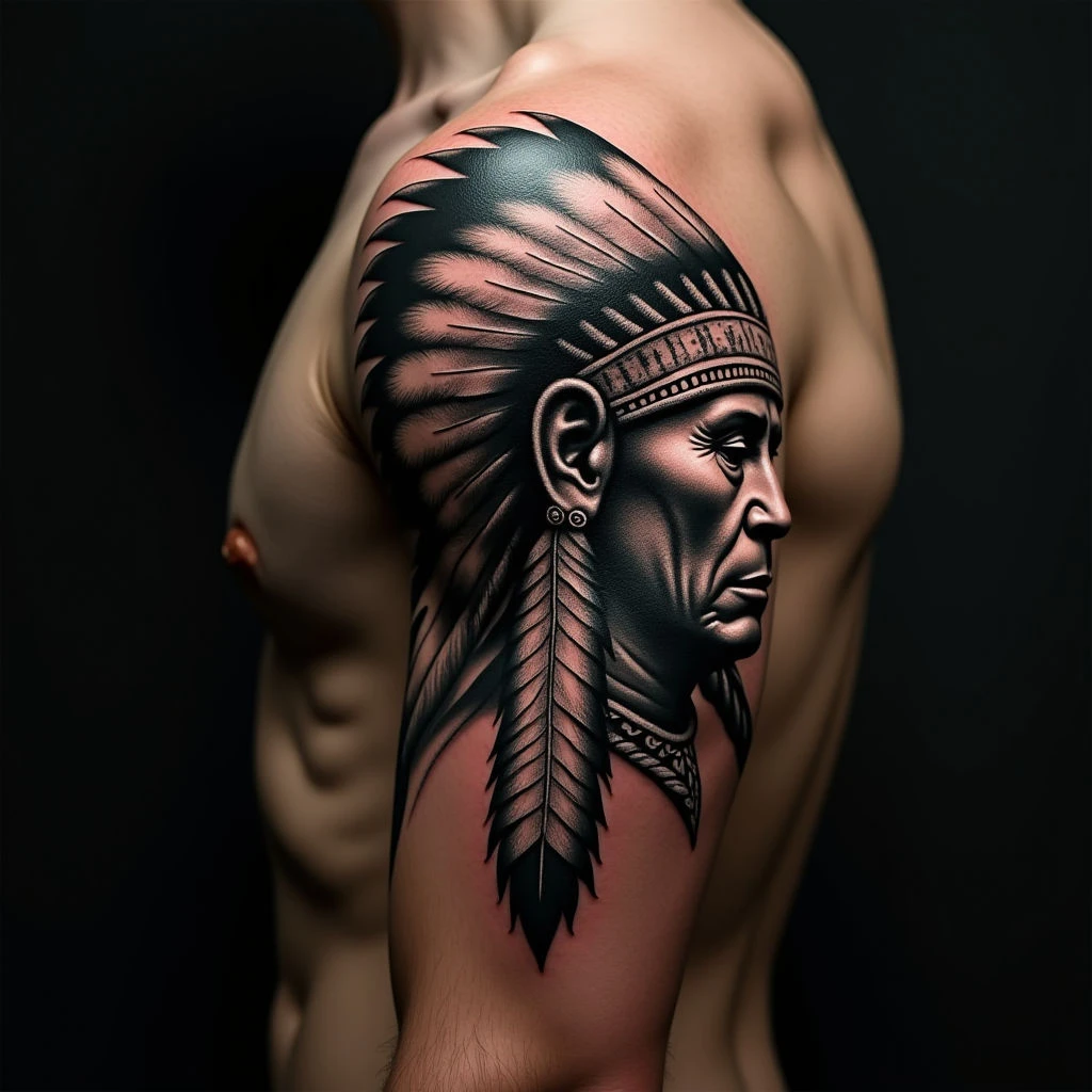 Native American Chief Tattoo: Meaning & Biomechanical Design