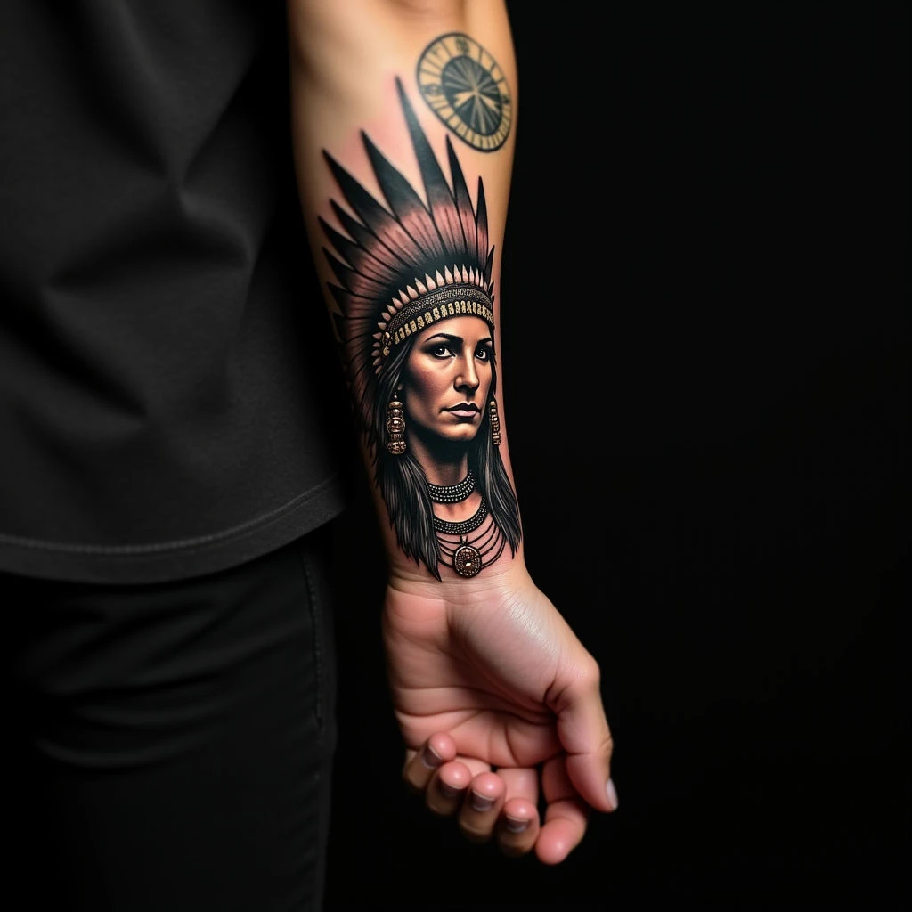Native American Woman Tattoo: Meaning & Old School Style
