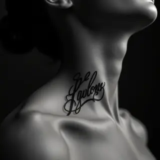Tiny Neck Calligraphy Tattoos: Placement & Meaning