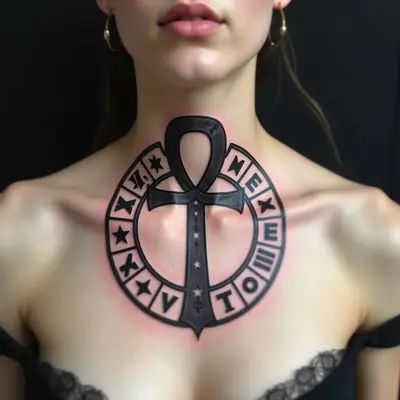 Egyptian Ankh Tattoo on the Neck: Design & Inspiration