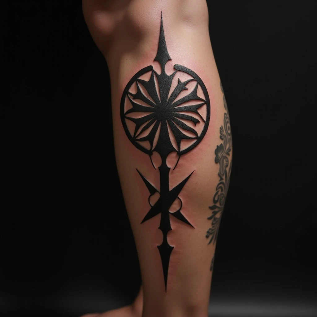 Small & Meaningful Neo-Traditional Leg Tattoos for Guys