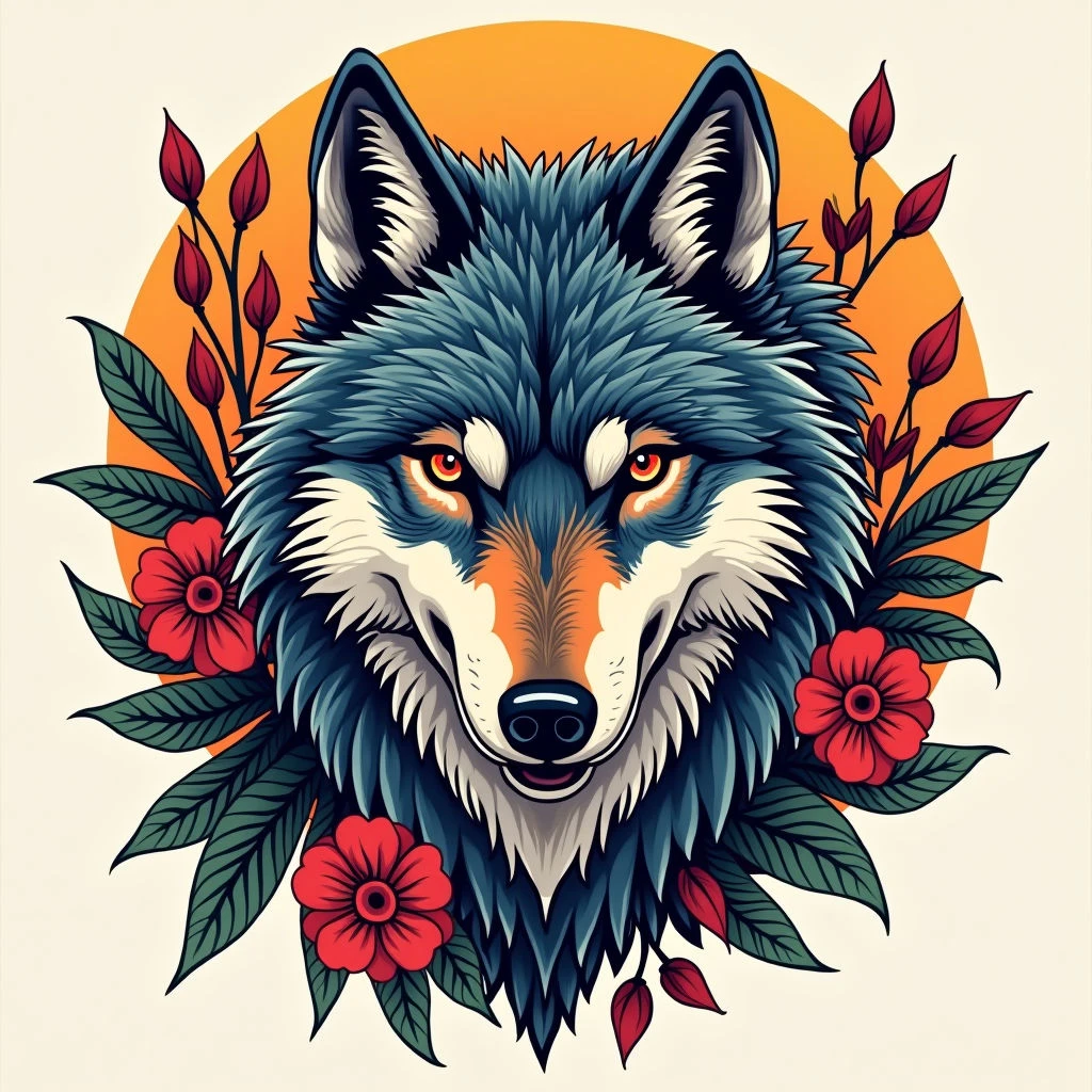 Neo-Traditional Wolf Tattoo Guide
