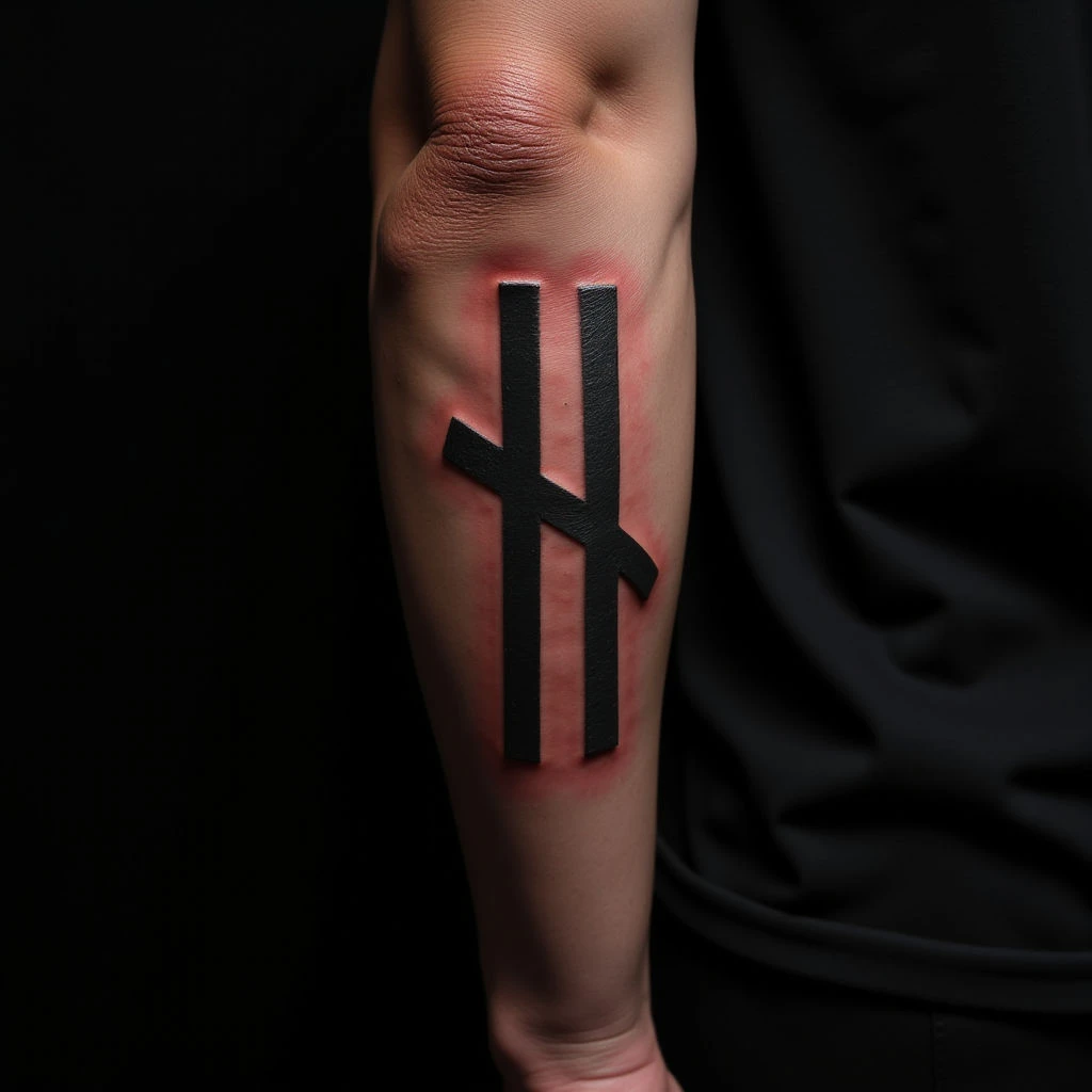Three Lines Forearm Tattoo: Meaning & New School Style