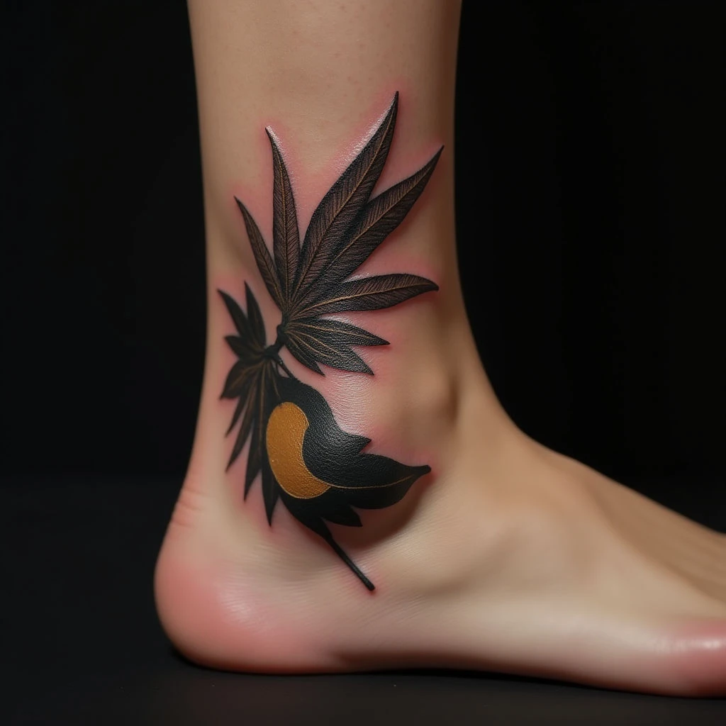 New School Micro-Realism Ankle Tattoos: A Bold Statement