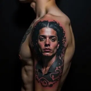 Small & Meaningful Neon New School Tattoos for Men on Collarbone