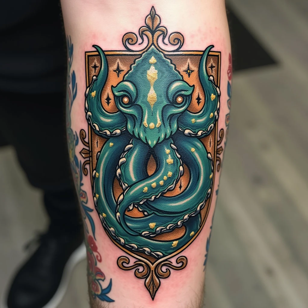 Submerged Splendor: Ocean-Themed Tattoo Designs Inspired by Medieval Art