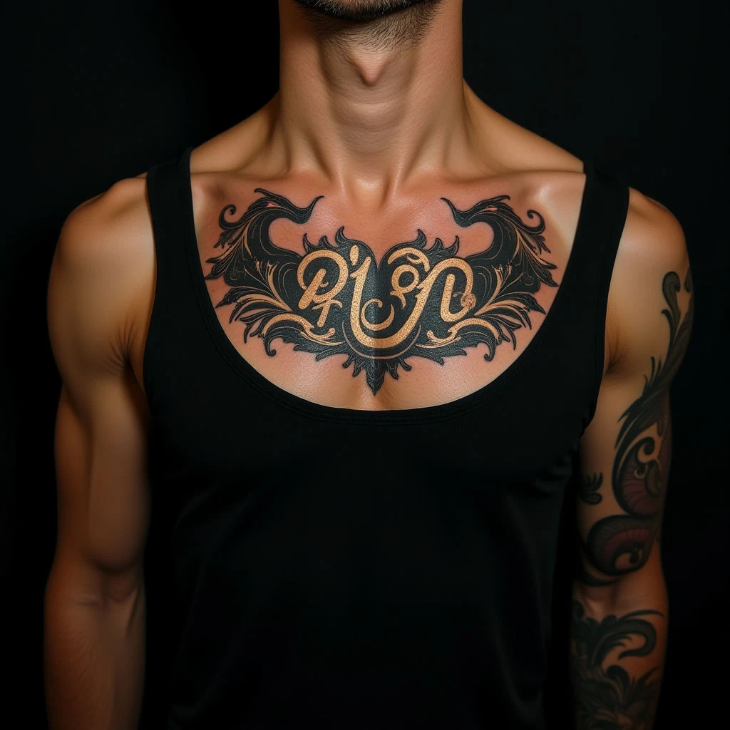 Oriental Chest Cover-Up Tattoo Ideas for Men