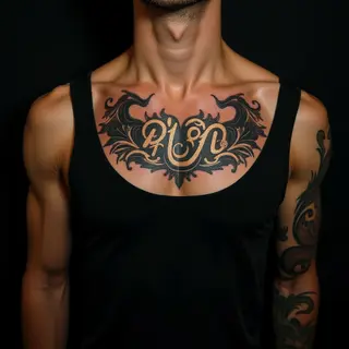 Oriental Chest Cover-Up Tattoo Ideas for Men