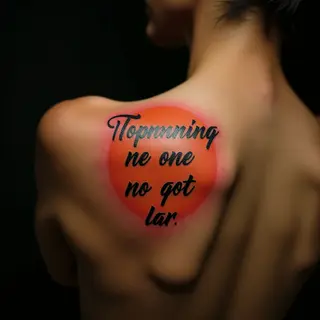 Small Oriental Shoulder Tattoo Ideas: Red & Orange Inspiration