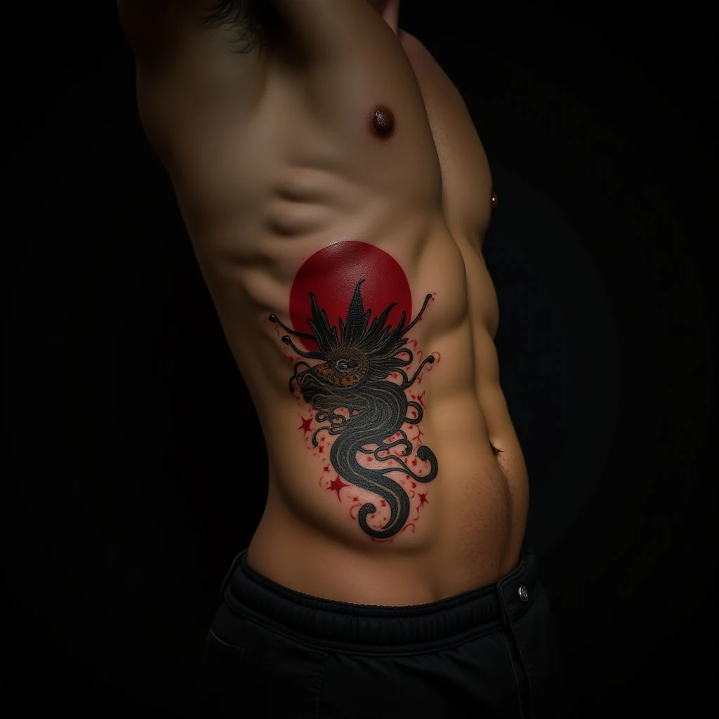 Small Oriental Tattoos with Deep Meaning for Your Stomach
