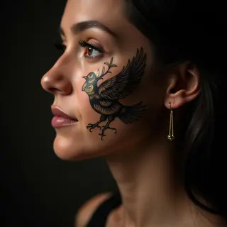 Tiny Ornamental Family Tattoos for Fathers & Daughters