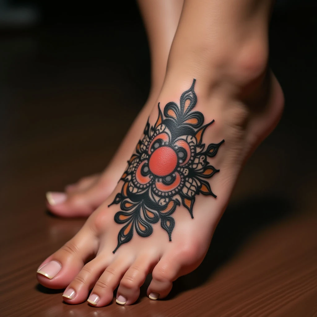 Tiny Ornamental Friendship Tattoos for Dad & Daughter