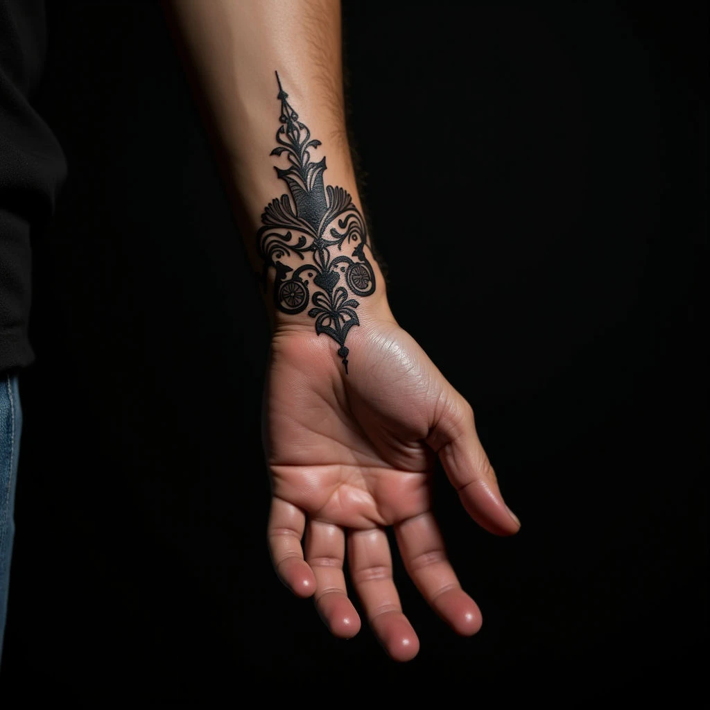 Small Ornamental Forearm Tattoos for Men
