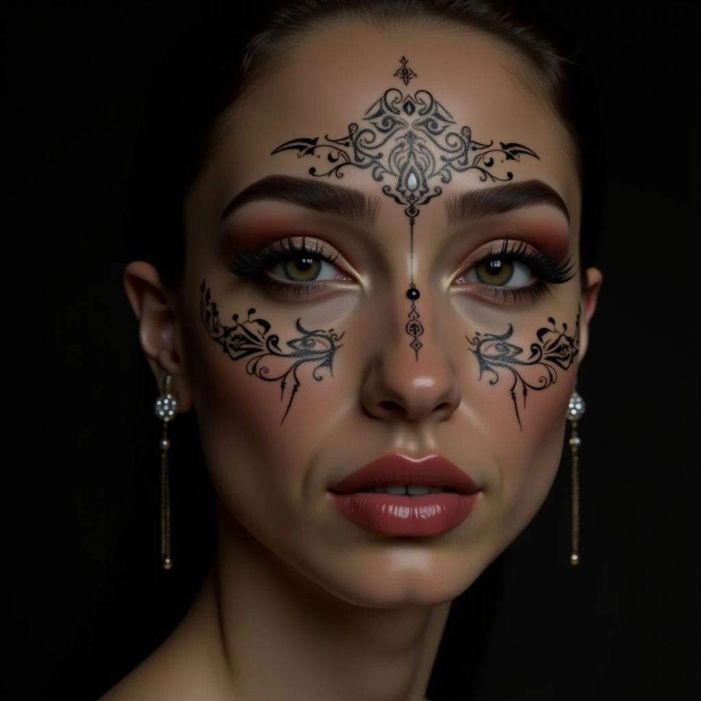 Delicate Ornamental Fonts for Face Tattoos – Girl Edition