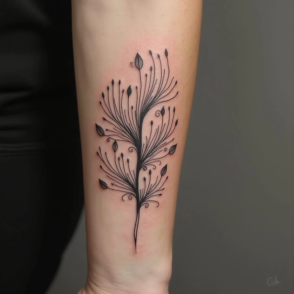 Elegant Ornamental Tattoo on Forearm