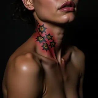 Stunning Movie Star Face Tattoo Design - Micro Realism on Collarbone