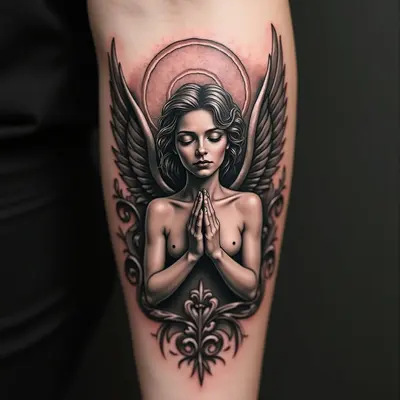 Realistic Angel Hand Tattoo: A Vision of Serenity