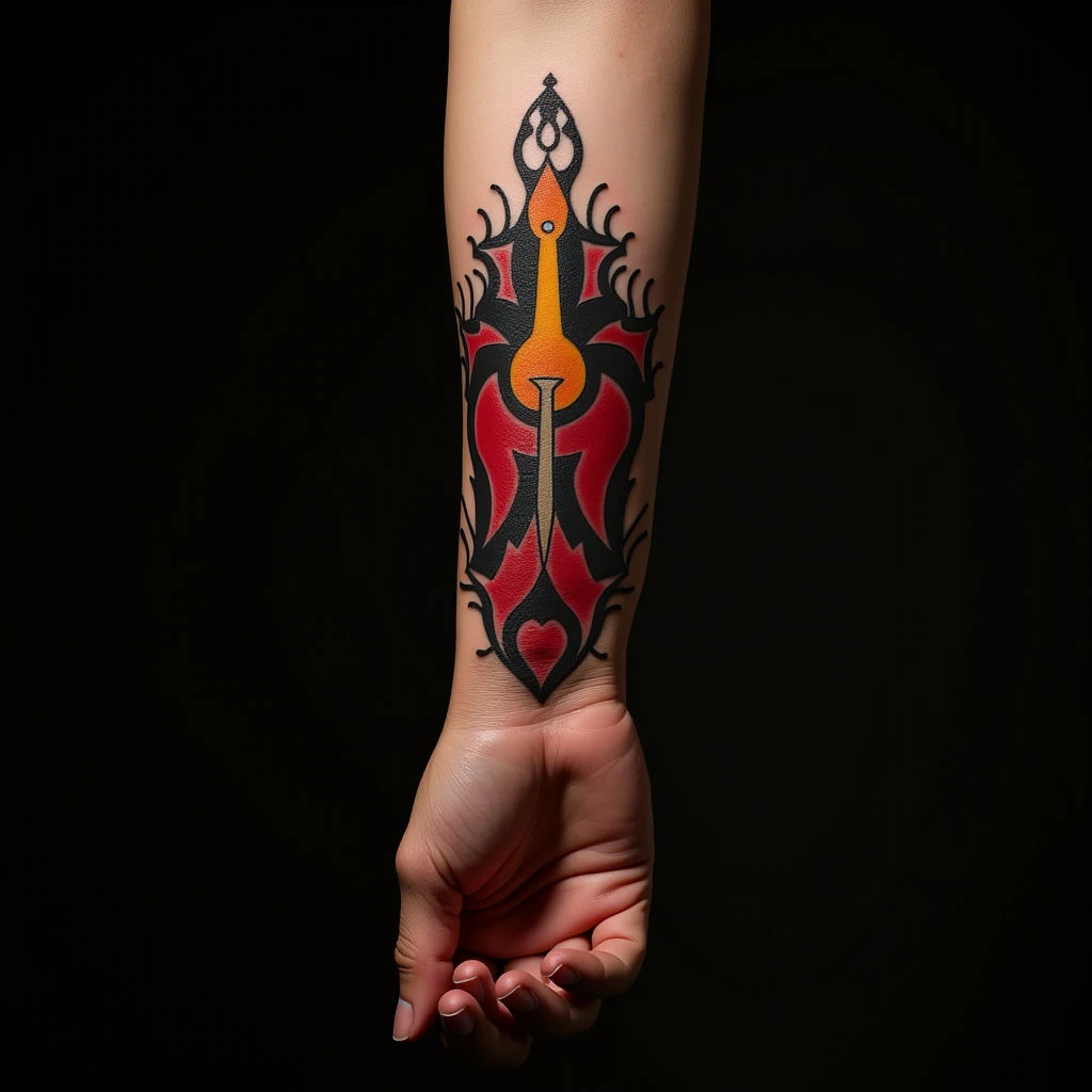 Stunning Ornamental Behind-Ear Tattoos in Realism